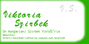 viktoria szirbek business card